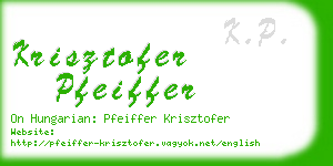 krisztofer pfeiffer business card